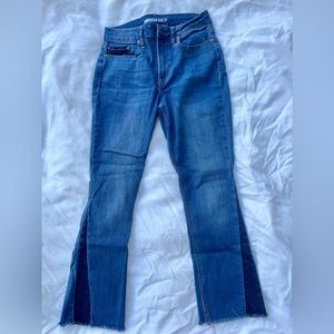 American rag jeans with frayed slight bell bottom size 7
